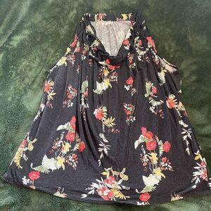 Floral halter slouch blouse